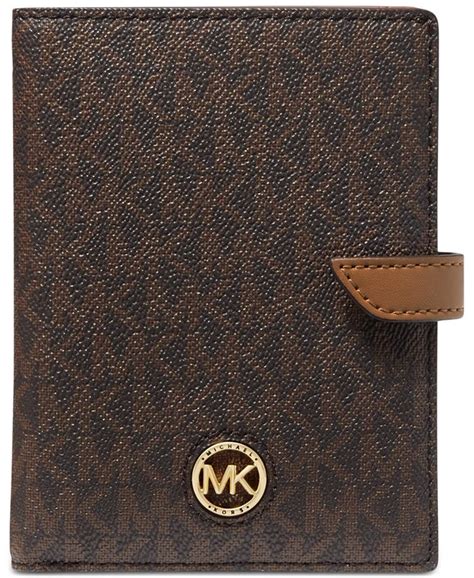 michael kors passport wallet brown|michael kors outlet passport holder.